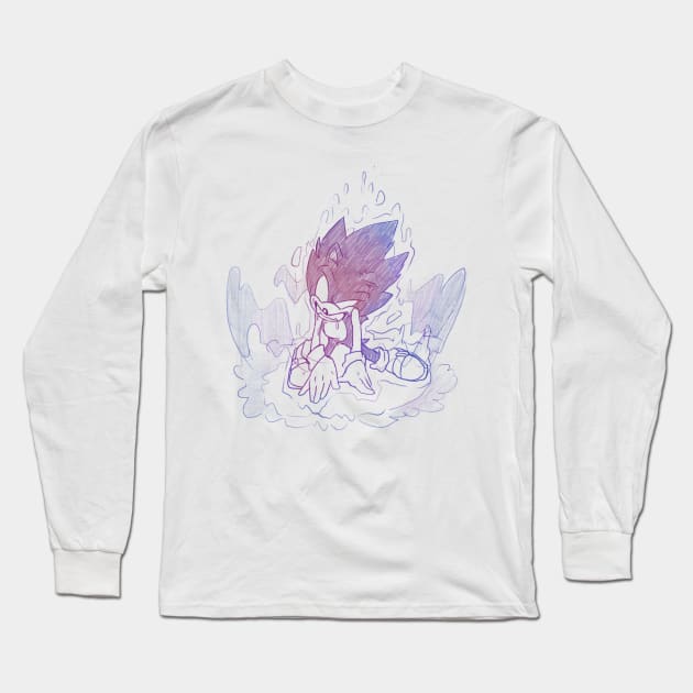 Dark Sonic Long Sleeve T-Shirt by WiliamGlowing